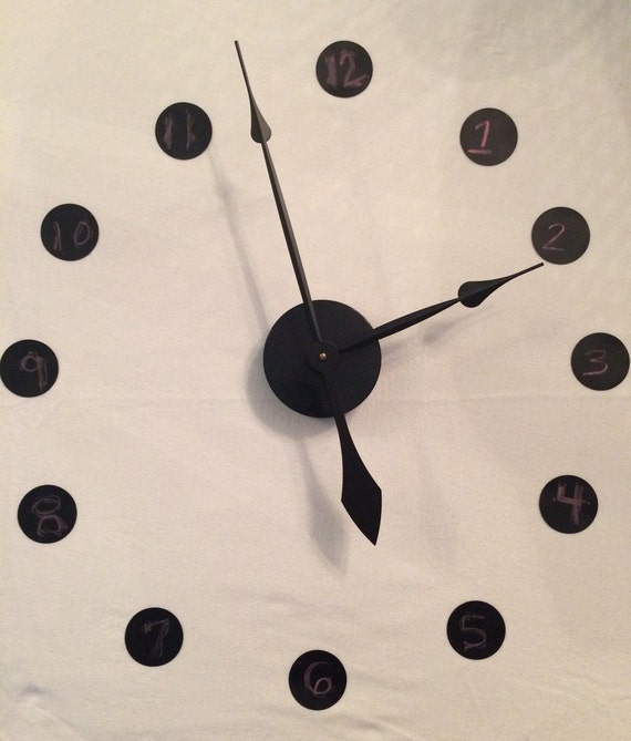 Items similar to Chalkboard DIY Clock kit complete with