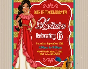 Elena of Avalor, Invitation, Disney, Elena of Avalor Custom, Elena of Avalor Printable, Birthday
