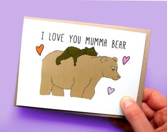 Bear birthday card | Etsy