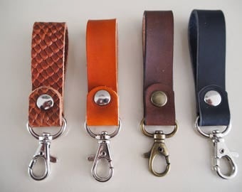 Leather Keychain, Handmade Key chain, Yicke, Handmade Leather Key fob, Leather Key fob, Perfect gift for Fathers Day, Gift for him.