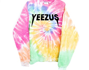 Tie-dye tiedye Yeezus Kanye West Bieber Belieber Purpose Tour Staff Justin Bieber Gucci Champion sweatshirt hoodie Purpose Tour Merchandise