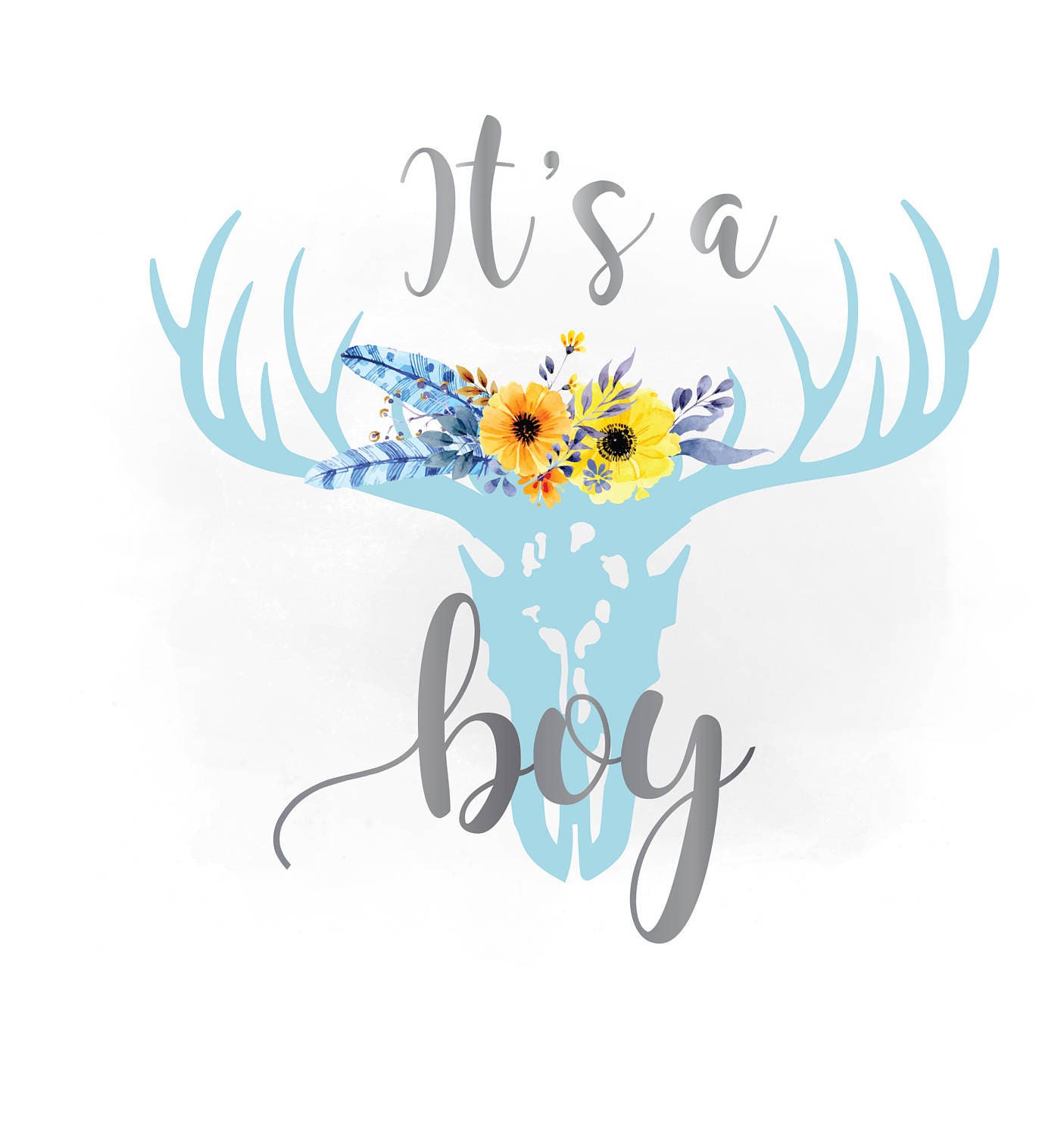 Download Its a Boy svg clipartfloral Antlers Clipart Baby boy bedroom