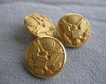 Items similar to four vintage UAM Co. Brass Buttons Eagle Shield on Etsy