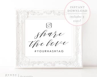 Wedding Hashtag Sign. Wedding Hashtag Sign Printable. Custom Hashtag Sign. Hashtag Wedding Sign. Editable Hashtag Sign. Hashtag Sign. (SH)