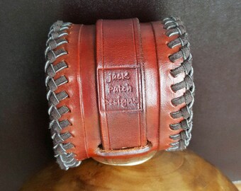 Braided Leather Cuff, Leather Cuff Bracelet, Brown Leather Cuff, Wrist Cuff, Leather Wrist Band, Cuffs, Handmade Wristband, Leather Cuff