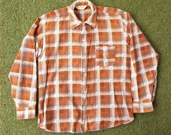 Orange flannel | Etsy