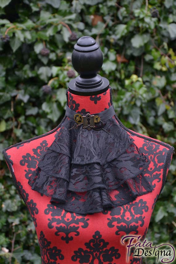 Jabot Cameron, steampunk Jabot, tie by FataDesigna steampunk buy now online