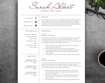Professional Resume Template. For Pages & MS Word Complete 1,2,3 Pages Resume Template | Editable CV template. Elegant Resume Template.
