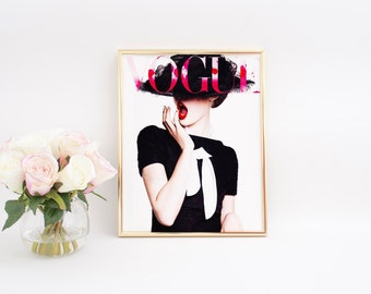 Girls Room Art Vogue Poster Fashion Print Vogue Print Vogue Art Vogue Cover High Fashion Paris Fashion Vogue Wall Art Fashion Poster