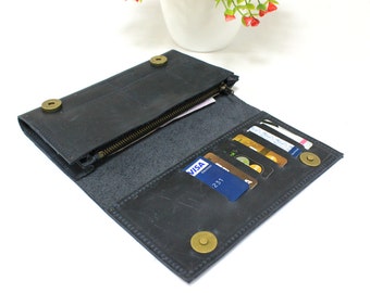 TRIPHOME 9 WALLET TWO-IN-ONE YELLOW PASTEL CALFSKIN
