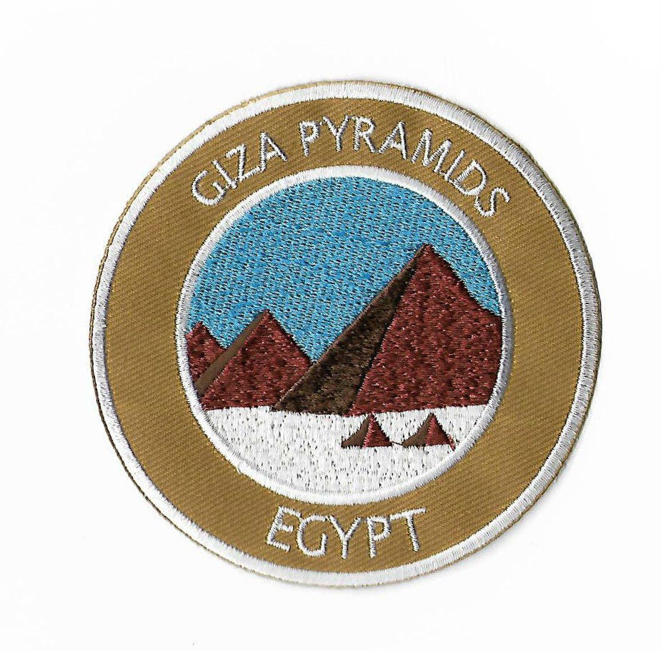 Giza Pyramids Egypt Patch Embroidered Iron or Sew on Badge