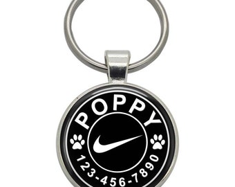 Pet ID Tag - Nike Swoosh Check - Pet Tags, Dog Tags, Cat Tags, Dog ID Tags, Cat ID Tags