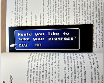 Final Fantasy Bookmark "Would You Like To Save Your Progress?" - High Quality Bookmark - Double Sided - Inspired by the Final Fantasy series