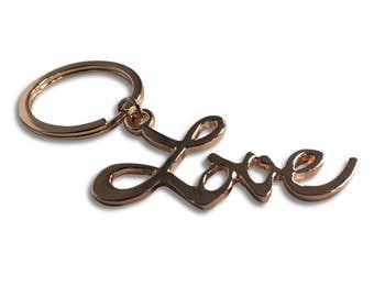 Love Rose Gold Keychain Sex And The City Movie Carrie Bradshaw Gives Louise Key Chain Gift 2 Keyring Ring SATC TV Series Show High Quality