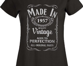 60th Birthday Gift Vintage 1957 T-Shirt Born in 1957 Shirt