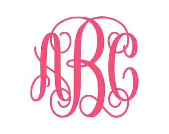 Interlocking Vine Monogram Font SVG, Vine Monogram Font Cut files, Digital Font, SVG Fonts, Alphabet Decal Svg files for Silhouette, Cricut