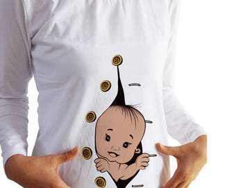 papier transfert pour impression sur tissus t-shirt polo sweat femme enceinte grossesse pregnant woman pregnancy