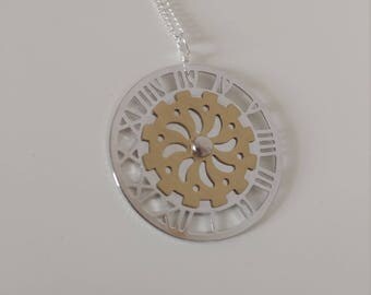 Steampunk Necklace, Watchface Necklace