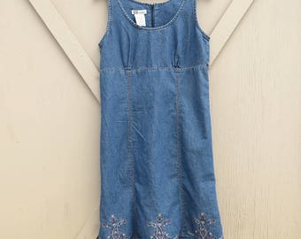 DARK DENIM DRESS W/CINCH BACK main image 1