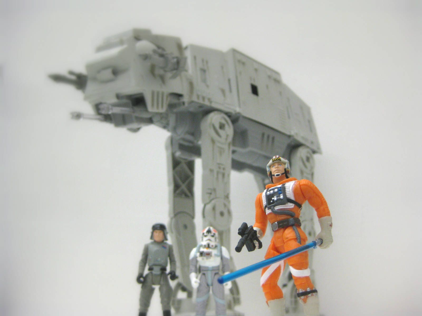 Vintage Star Wars AT AT Walker Toy 3 Action Figures Original