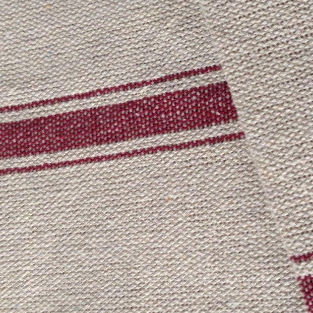 Grain Sack Fabric Sold By The Yard Red Stripe Vintage Inspired 0900