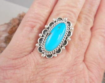 Native American Turquoise Sterling Silver Ring