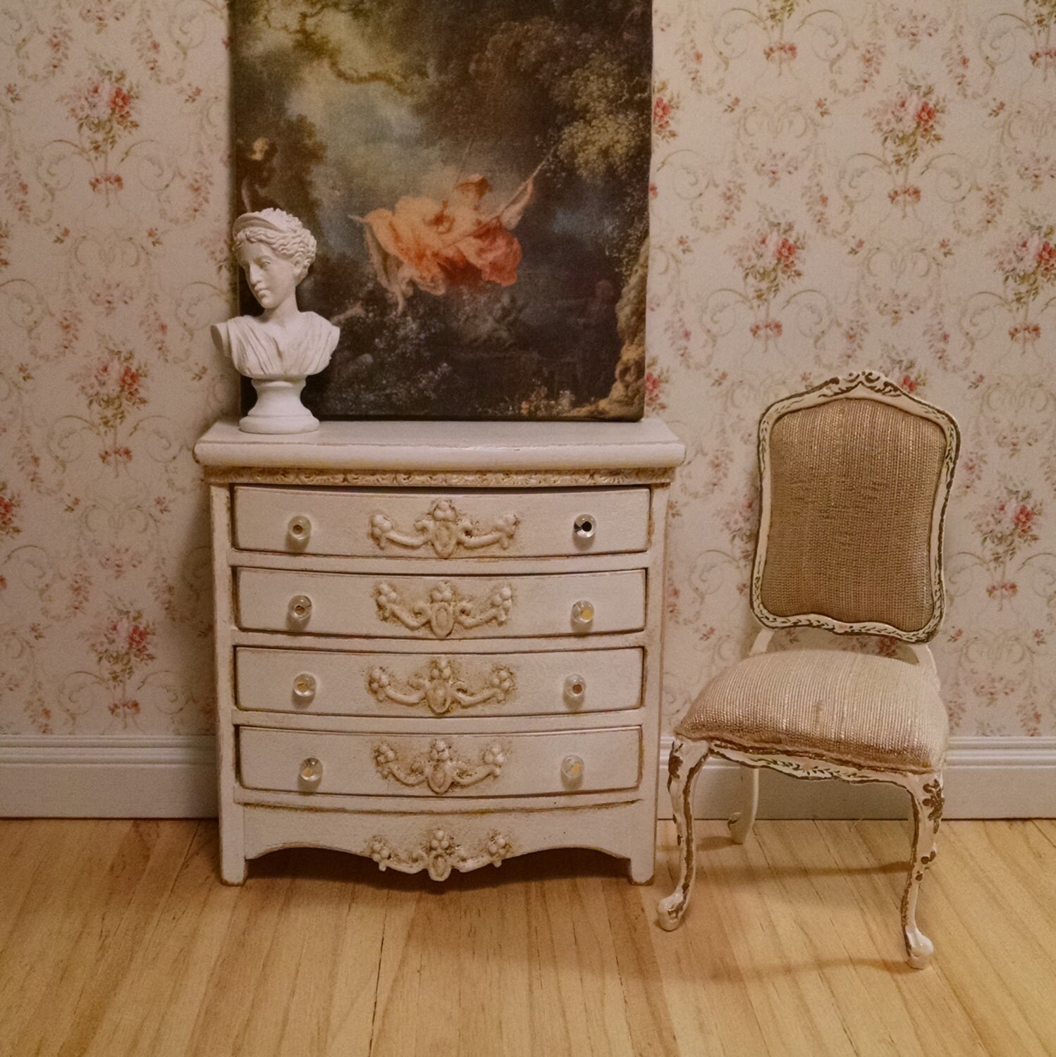 shabby chic style chest of drawers miniature dollhouse shabby chic style chest of drawers miniature dollhouse