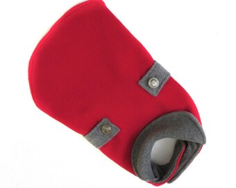 Dog coat, medium dog coat, pet clothes, dog clothes, fleece dog coat, back length 15 in. (38 cm )