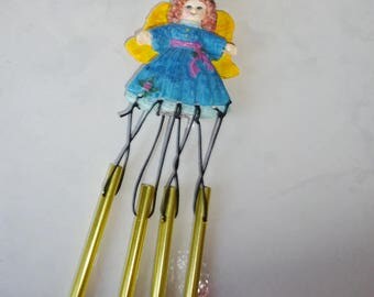 Vintage Angel Wind Chimes Small Resin Angel Wind Chime NCE New Creative Enterprises