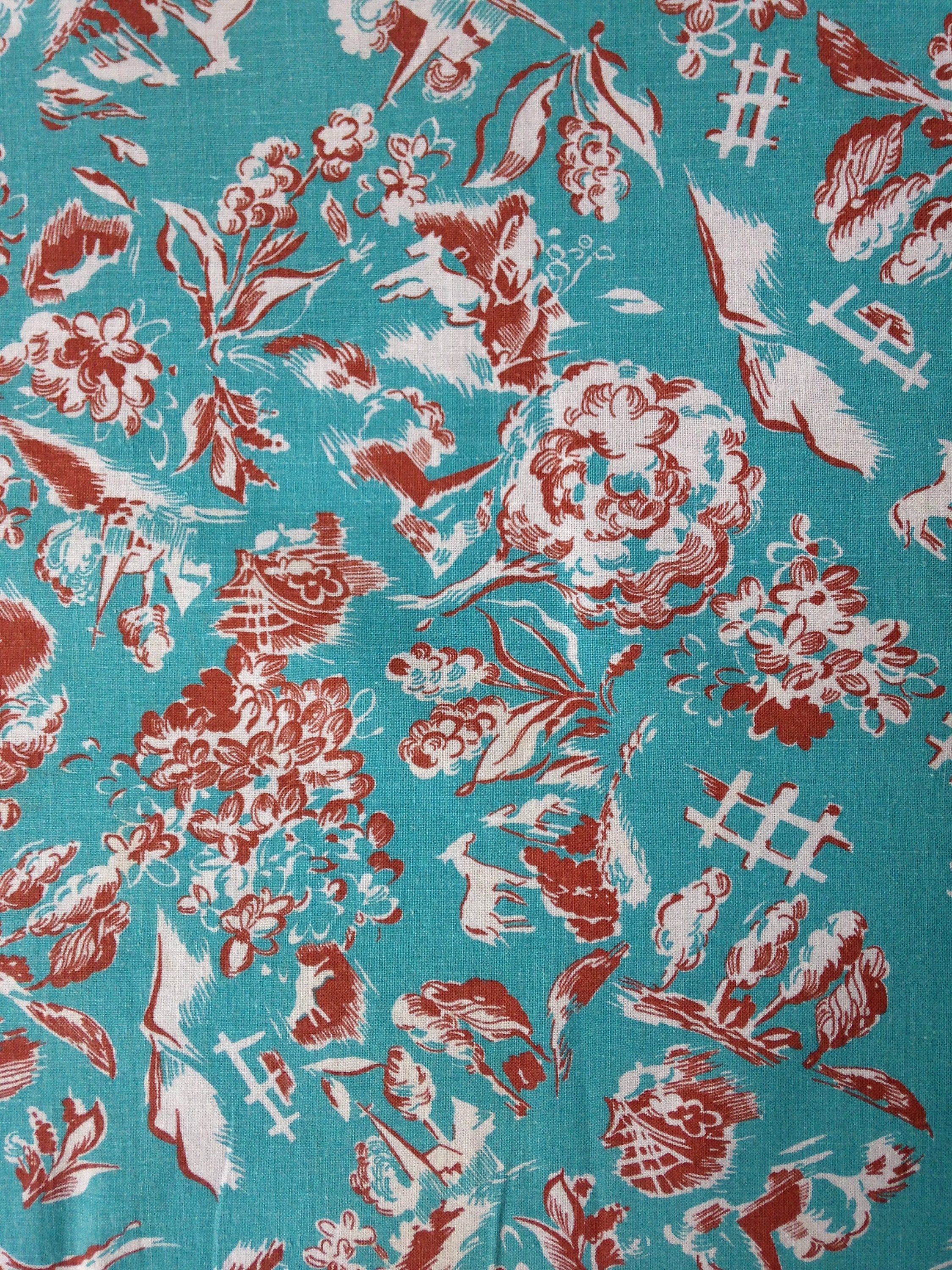 Feedsack, Quilting Cotton, 1940's Fabric, Vintage Fabric, Novelty ...