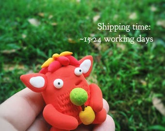 Cute Polymer Clay Monster, Chummster, gardening gifts, cafe decor, collectible toy, monster party, cute monsters, monster sculpture