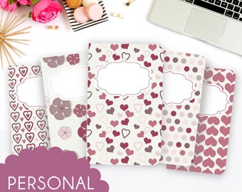 Printable binder cover. 5x set binder planner cover. Binder insert. Binder printable. Travelers Notebook Insert. Personal NT Foxy Fix Nº4