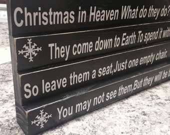 Christmas In Heaven What Do They Do Block Sign Christmas Gift Heaven Gift Loss Sign Heaven With Chair Heaven Sign