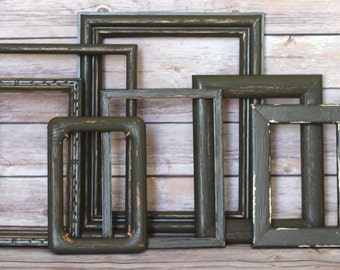 Shabby Chic Decor, Rustic Wedding, Farmhouse Style, Rustic Decor, Picture Frames, Picture Frame Set, Anniversary Gift, Woodland Nursery