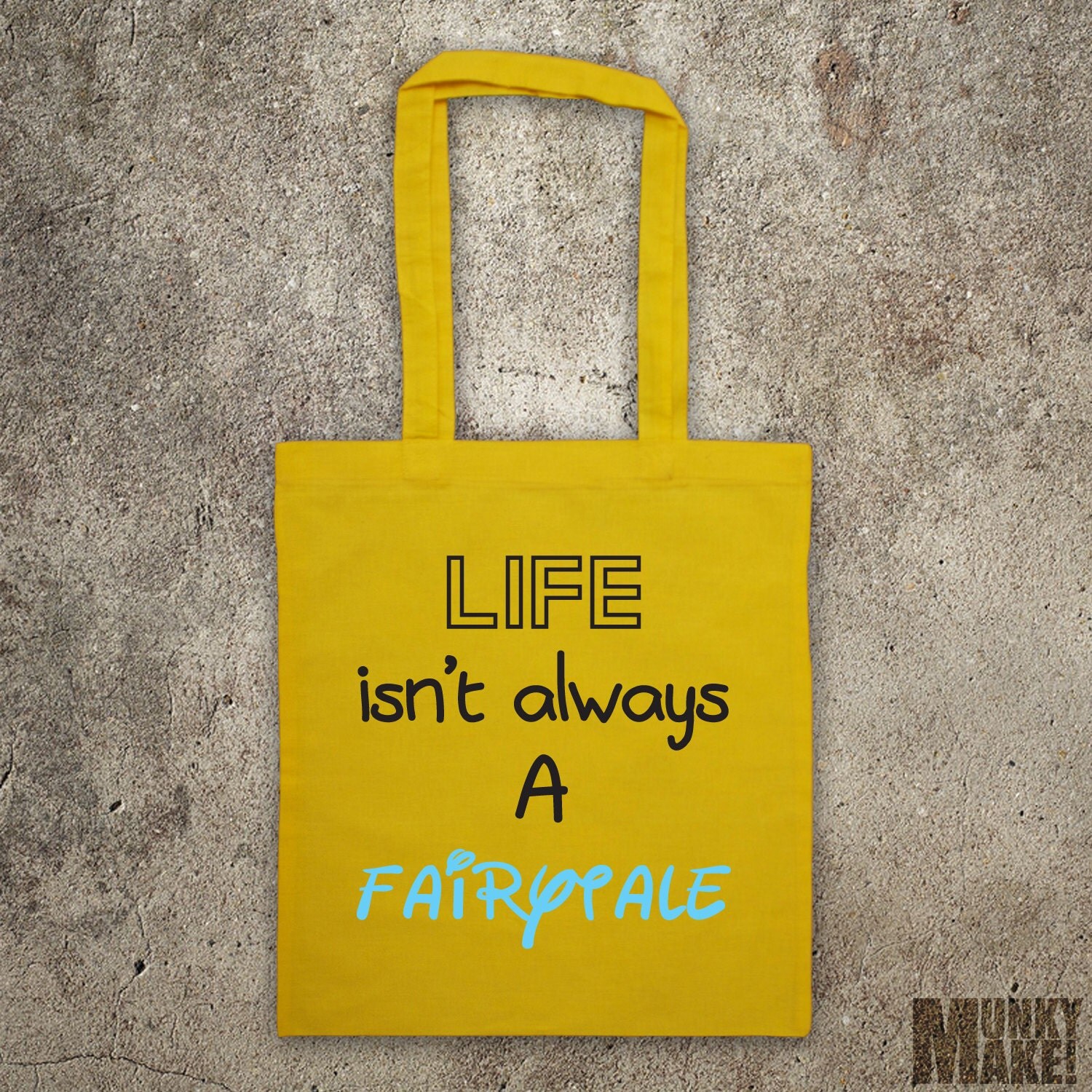 LIFE isn t always a FAIRYTALE like BANKSY tote bag shopper bag for life