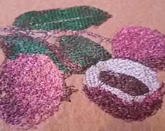 Litchi broderie motif/broderie