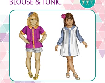 PATTERN Library Blouse and Tunic - PDF Sewing Pattern - Instant Download - Tadah Patterns