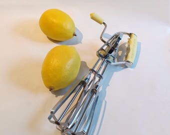 Yellow Maynard Hand Eggbeater Kitchen Utensil