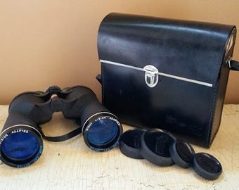 Vintage K Mart Focal 10 x 50 Binoculars Siam Cat Optics with Case