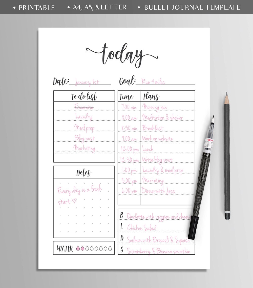 Best Bullet Journal Template Pdf | Clifton Blog