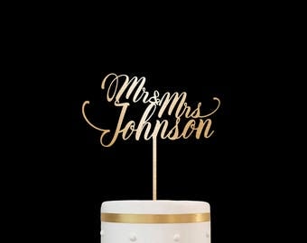 Mr and Mrs Wedding Cake Topper Customized Wedding Cake Topper, Personalized Cake Topper for Wedding, Custom Personalized Wedding Cake Topper