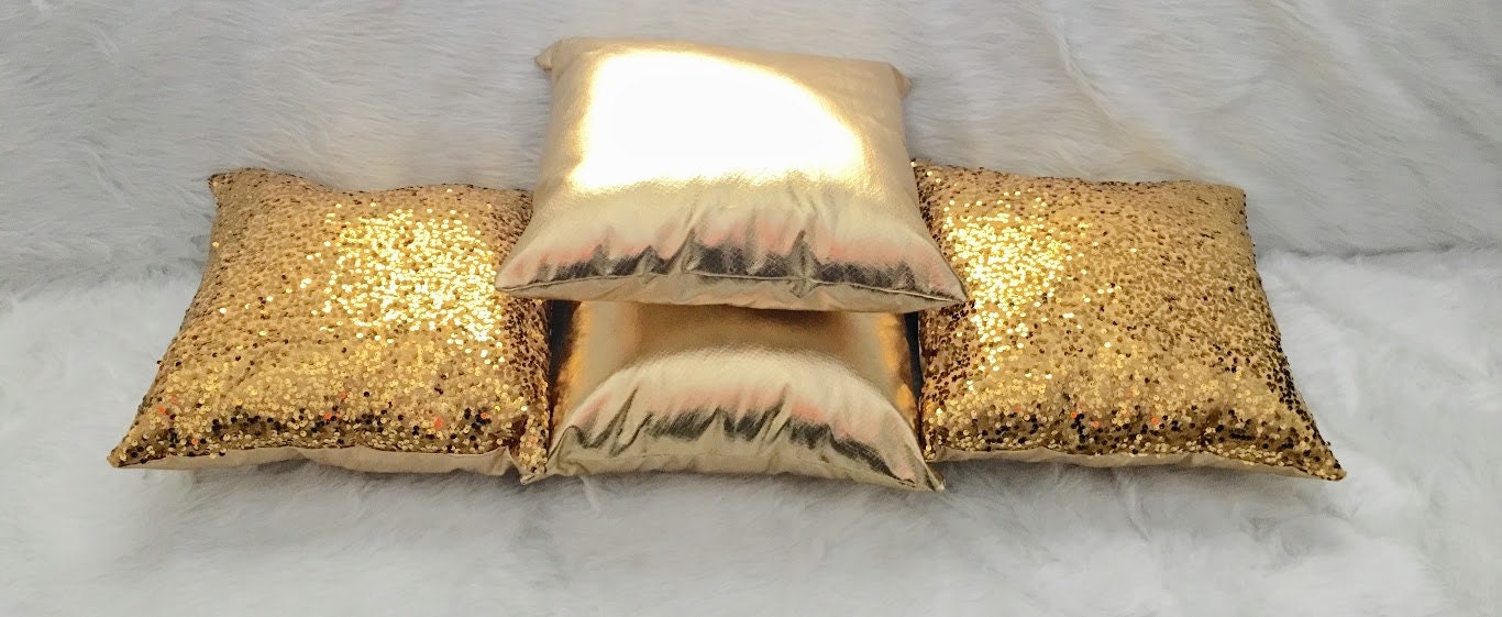Sequin Pillows Gold Pillow Set Gold Sequin Pillows Event