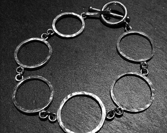 1Y2 - Bracelet 6 ronds fil carré martelé