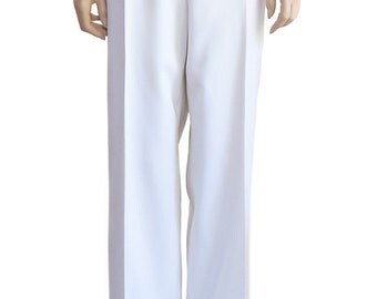 winter white wool pants