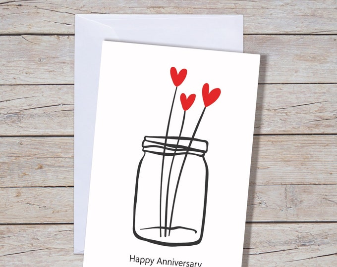 Happy Anniversary - A6 Greeting Card, Wedding Anniversary Card, Anniversary Greeting Card