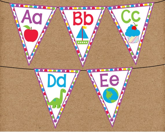 Printable Alphabet Banner. Full Alphabet Banner Great for