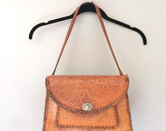 Tooled Leather Purse Mexican