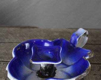 Vintage Blue Candle Holder