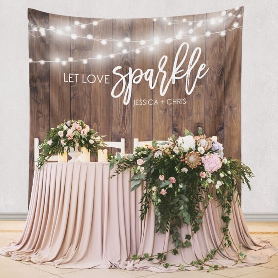 Wood Backdrop, Custom Tapestry, Rustic Wedding, Dessert Table, Engagement Tapestry, Wedding Backdrop, Wedding Wall // W-G22-TP MAR1 AA3