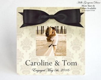 Engagement Picture Frame Gift to Couple Newly Engaged Gift Ideas Bridal Shower Gifts Personalized Engagement Photo Frame Custom Wedding Idea
